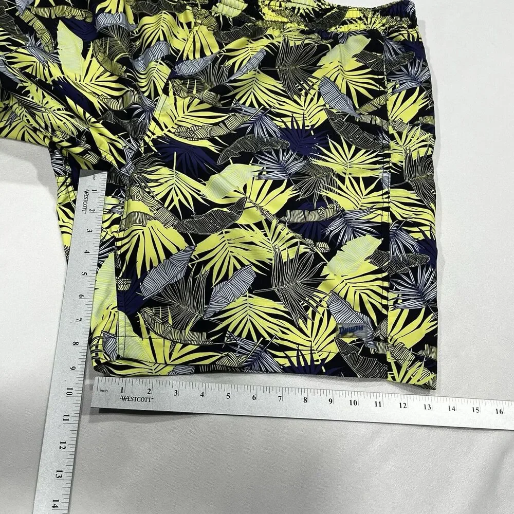 Duluth Men Swim Trunks Tropical Blue Green Beach Surf Water Shorts Lined Sz‎ 3XL